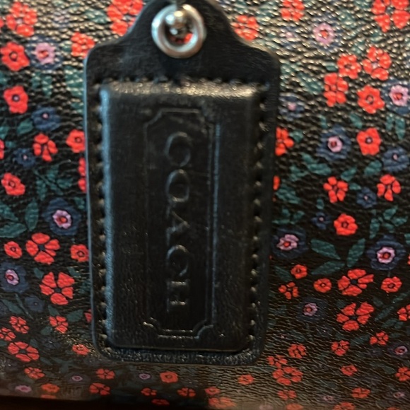 Coach   Mini Bennett Satchel  Small floral design/black leather F59445 Crossbody - Picture 5 of 17